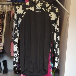 LuLaRoe Black Graphic Long Sleeve Hoodie